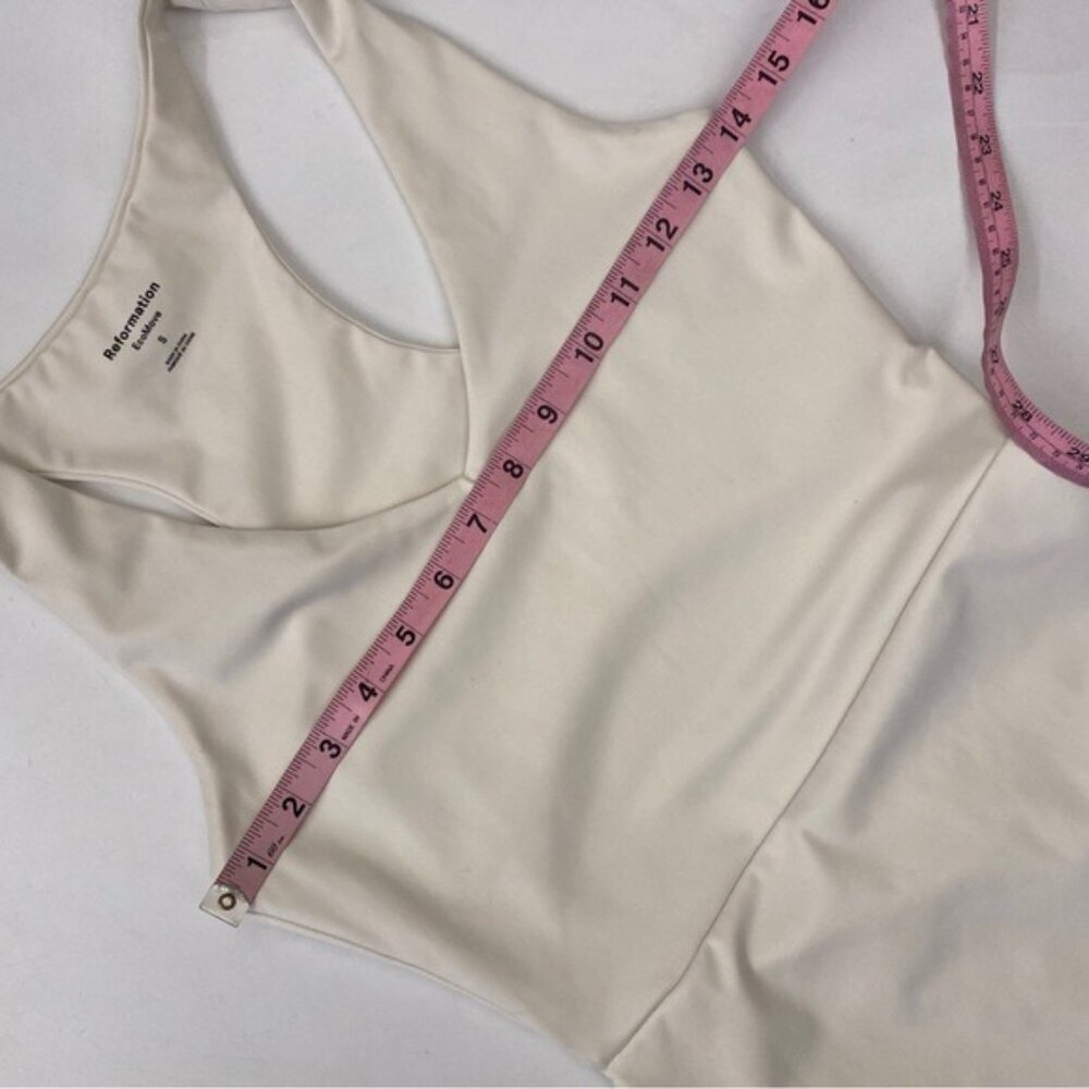 Reformation || Naomi Ecomove Active Dress Cutout Built In Shorts Off White Small - Picture 7 of 9